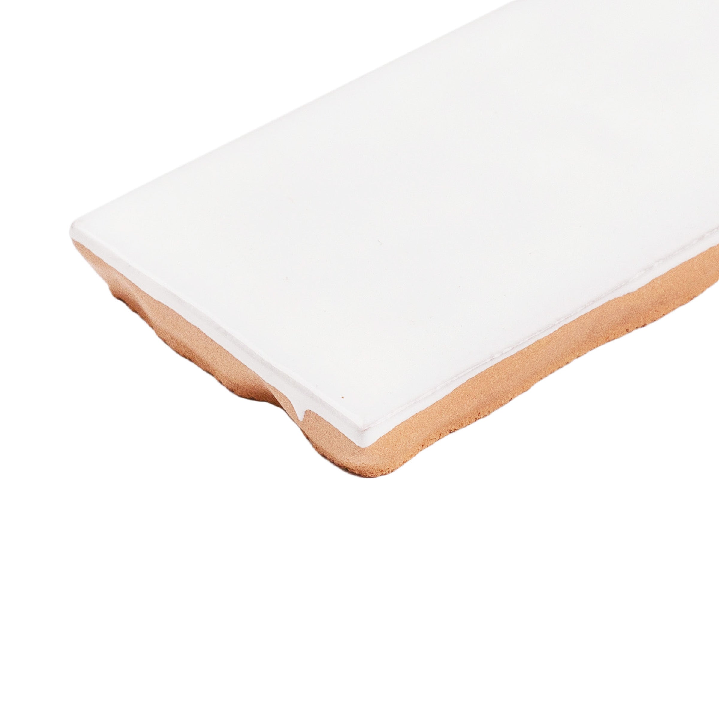 White Glossy Ceramic Tile with smooth finish in 2x8 size, crafted from ceramic in Small Format Tiles and Zel Glazed Ceramic Tiles collections