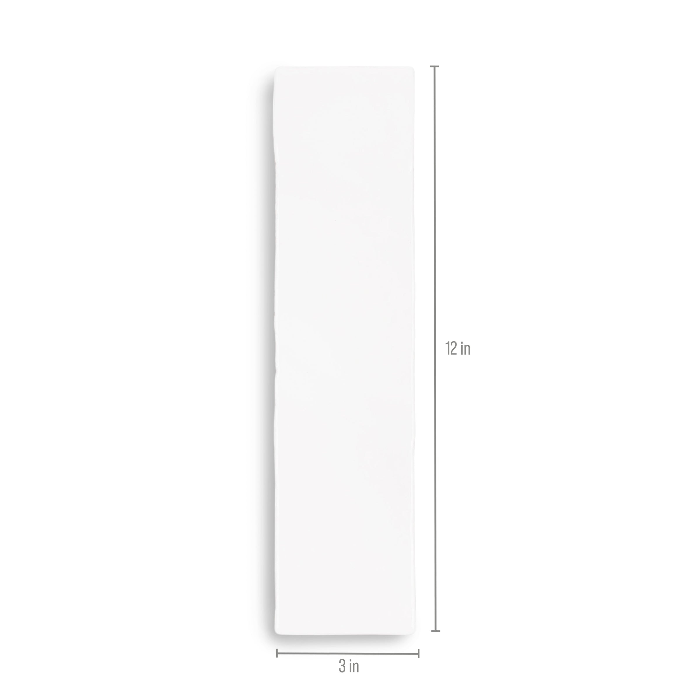White 3x12 Glossy Ceramic Tile