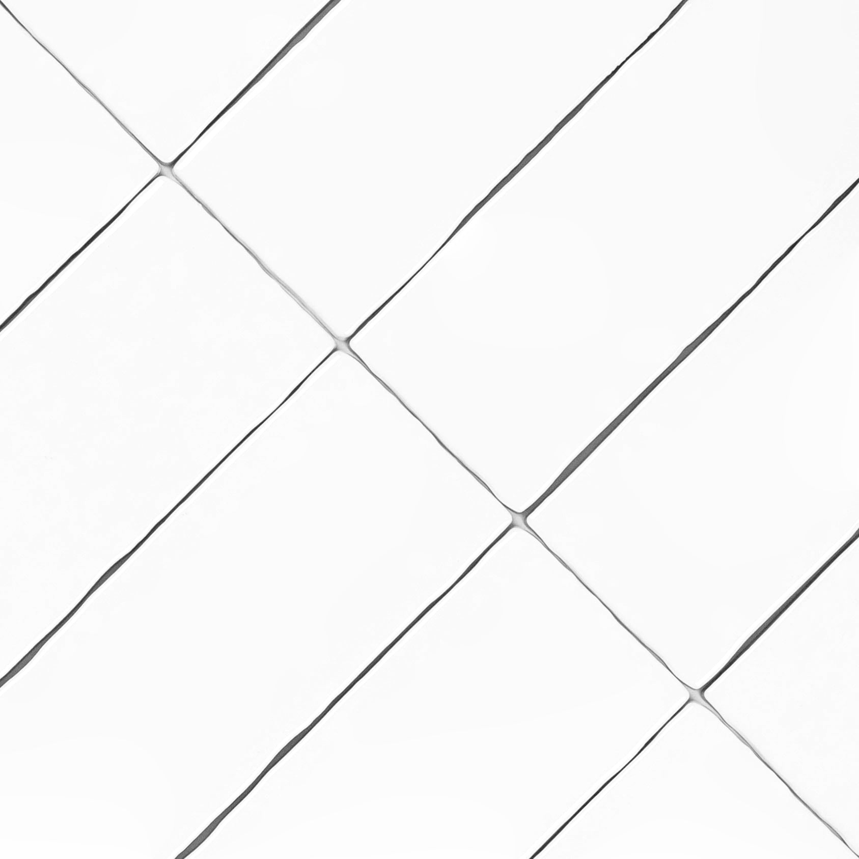 White 3x12 Glossy Ceramic Tile in bright white ceramic with a subtle handmade edge from Seville Glossy Ceramic Tiles collection