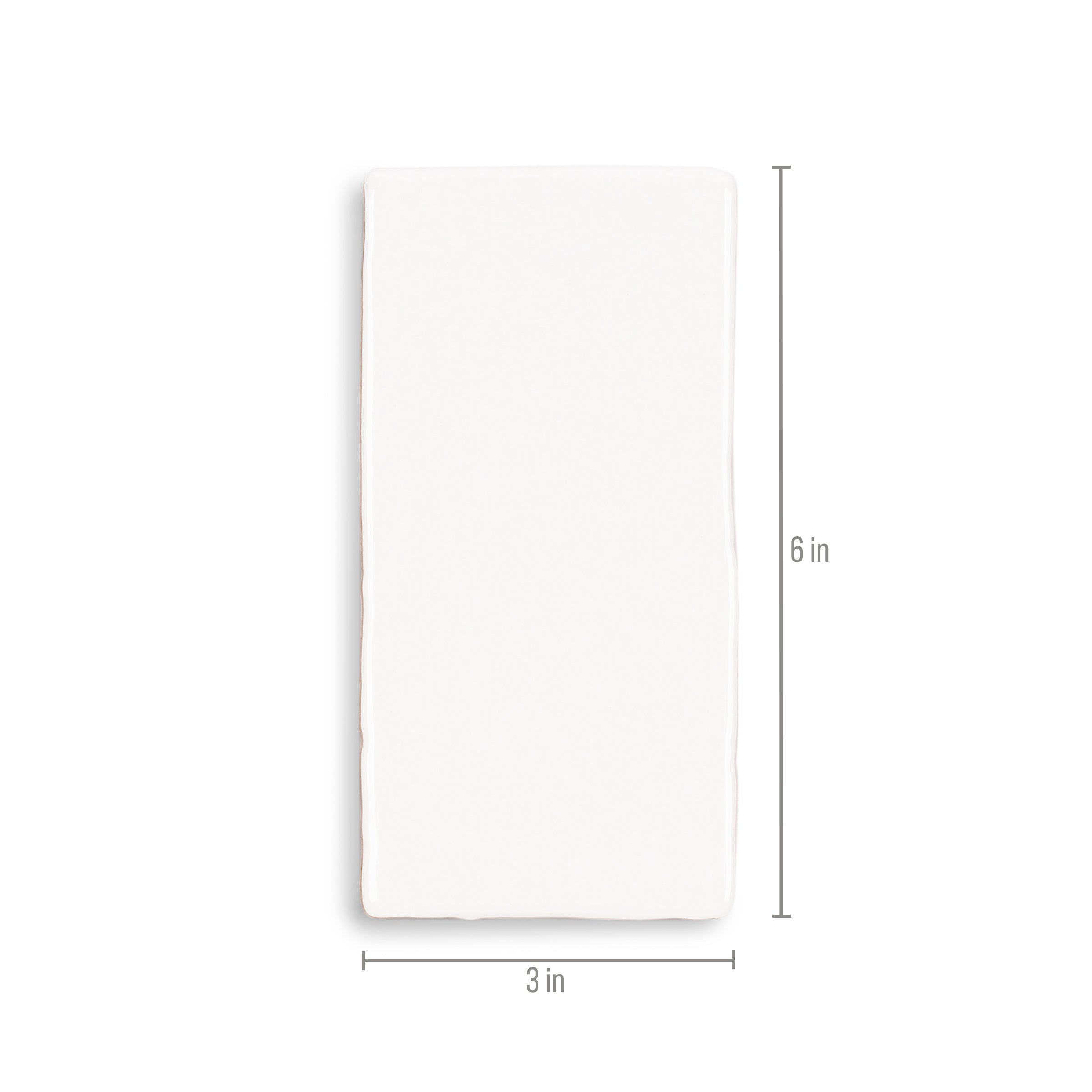 White 3x6 Glossy Ceramic Tile