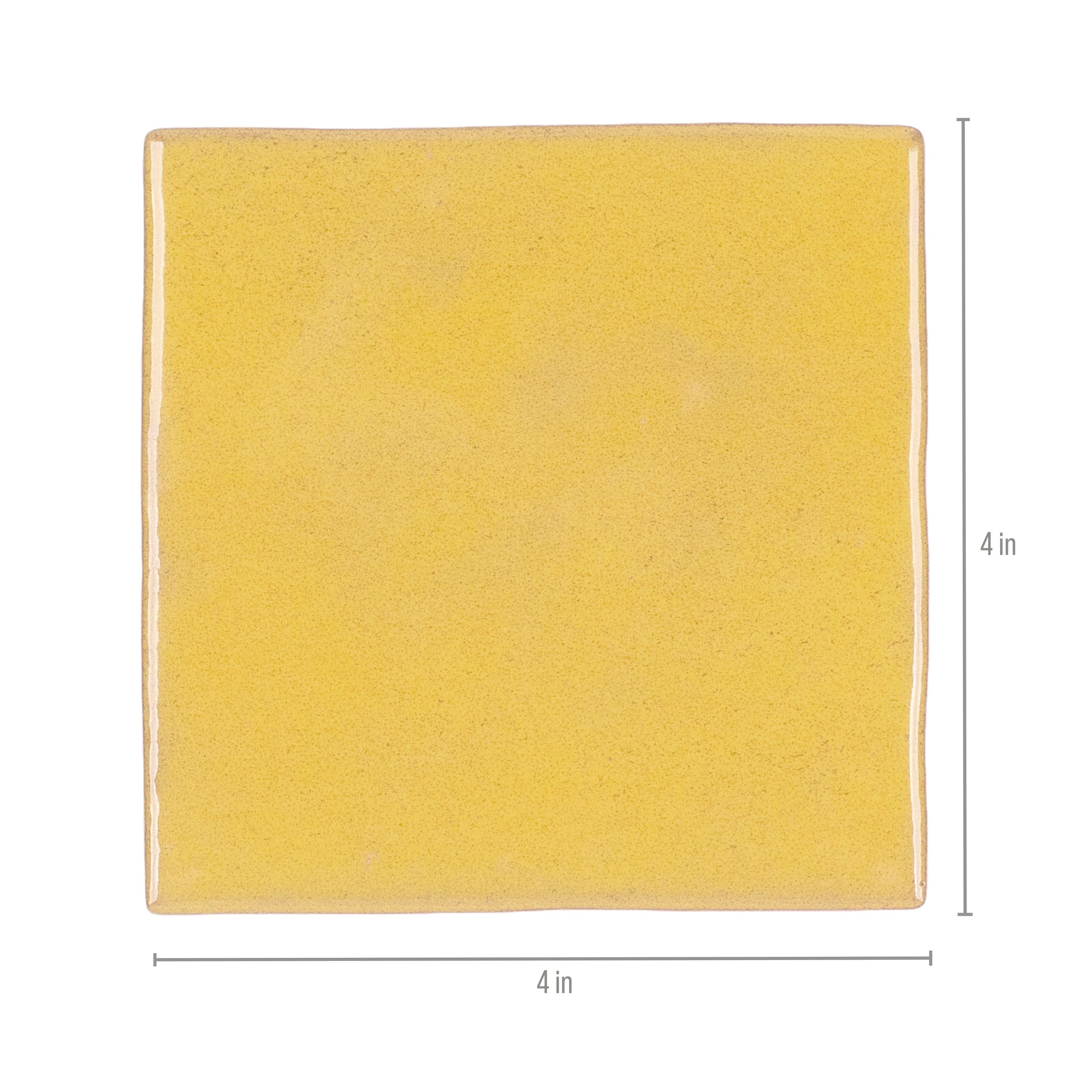 Lemon Glossy Ceramic Tile in yellow ceramic with a glossy finish from Small Format Tiles and Zel Glazed Ceramic collections