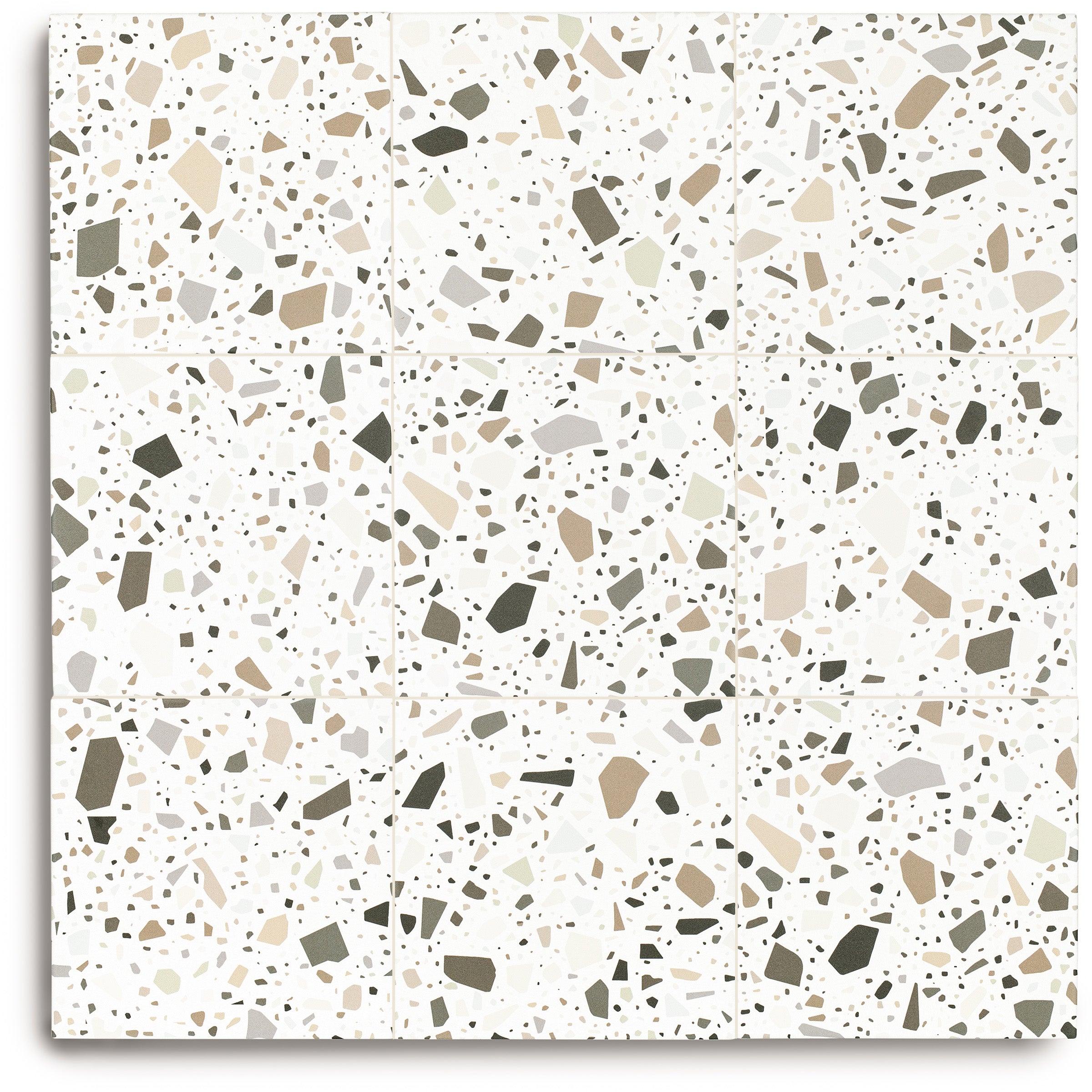 Beige Confetti Matte Porcelain Tile with multicolor speckles, part of Small Format Tiles and Porcelain collections.