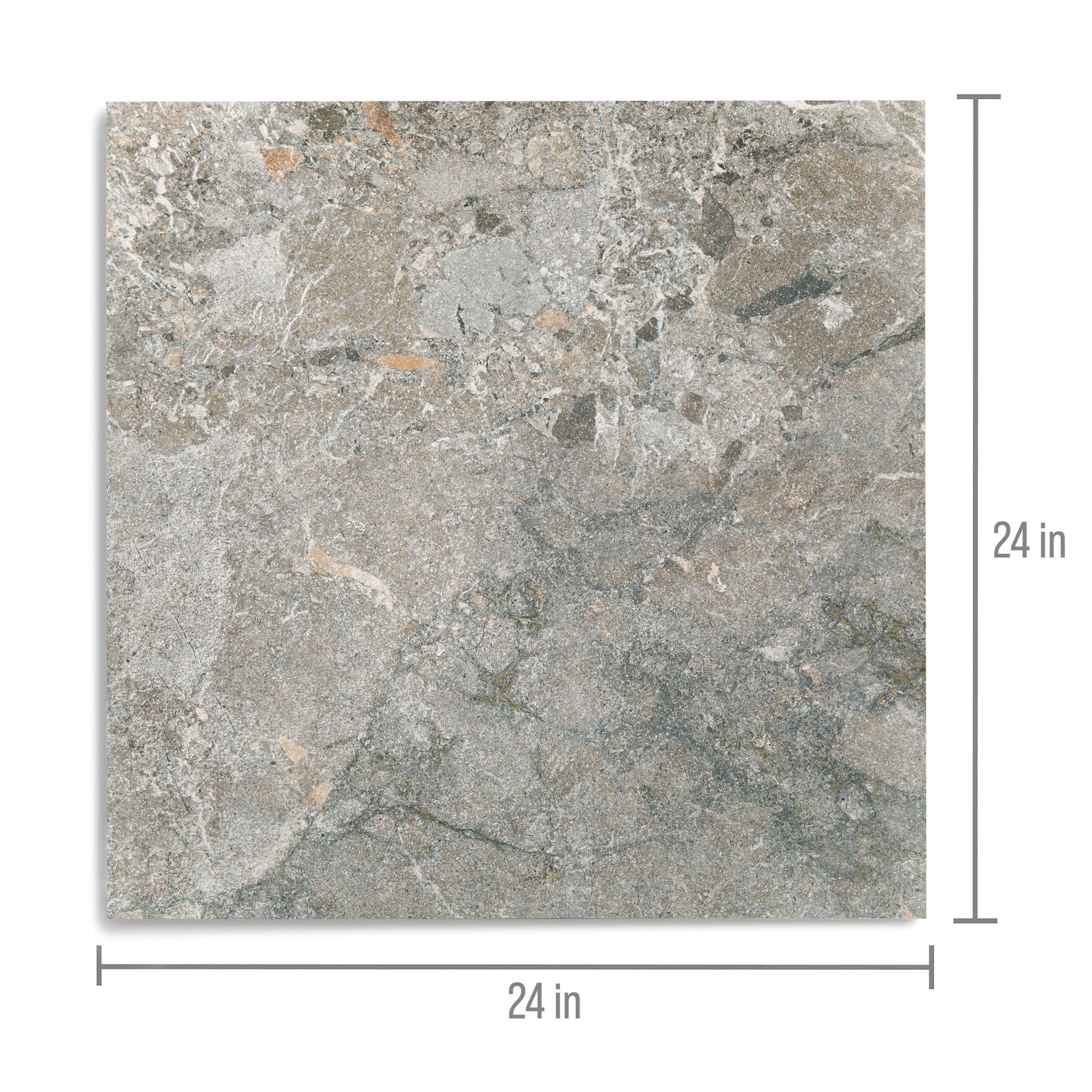 Breccia Grey 3D Stone Look Porcelain Tile featuring gray, black, beige tones from Stone Editions Porcelain Tile collection