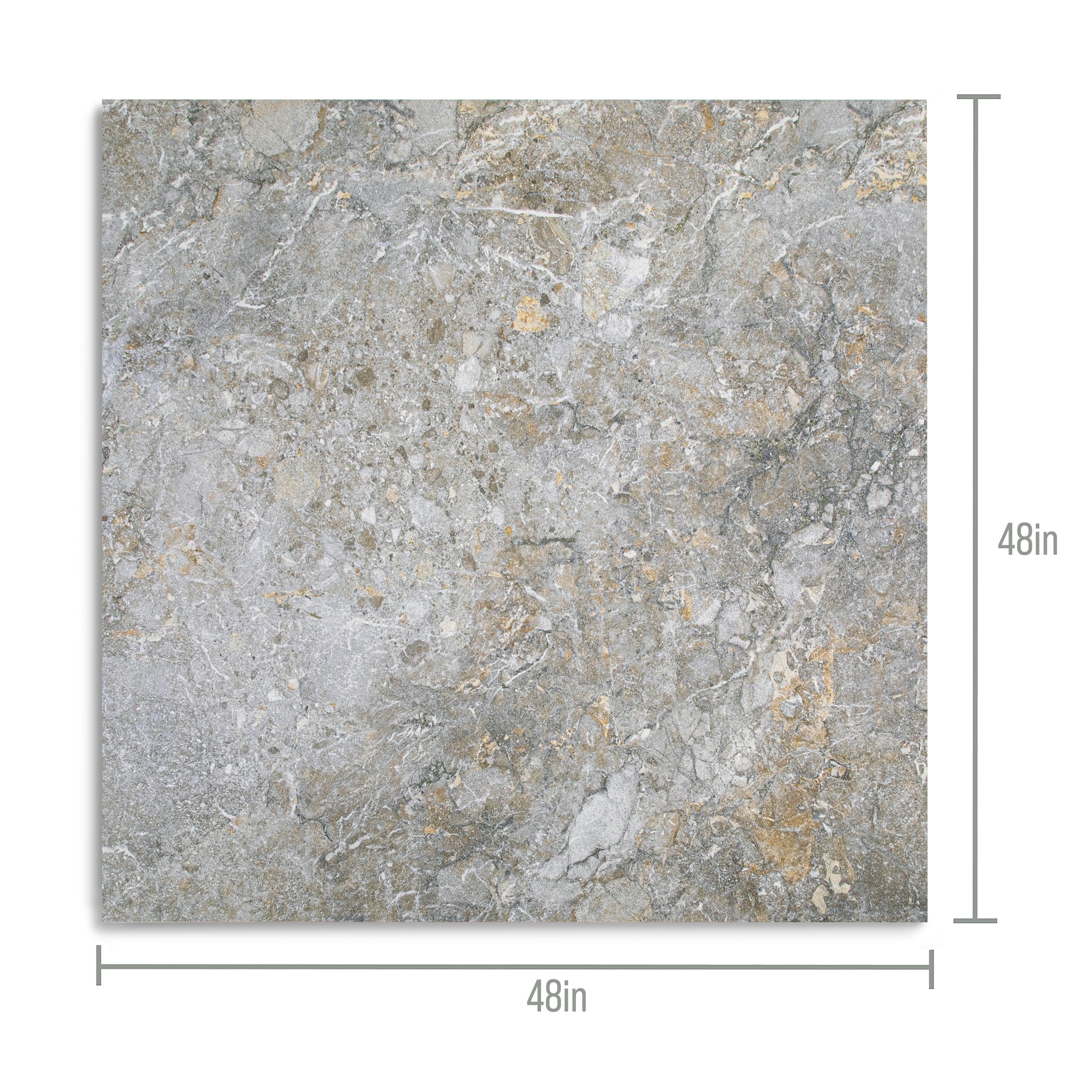 Breccia Grey 3D Stone Look Porcelain Tile with grey, beige, black tones from Stone Editions Porcelain Tile collection
