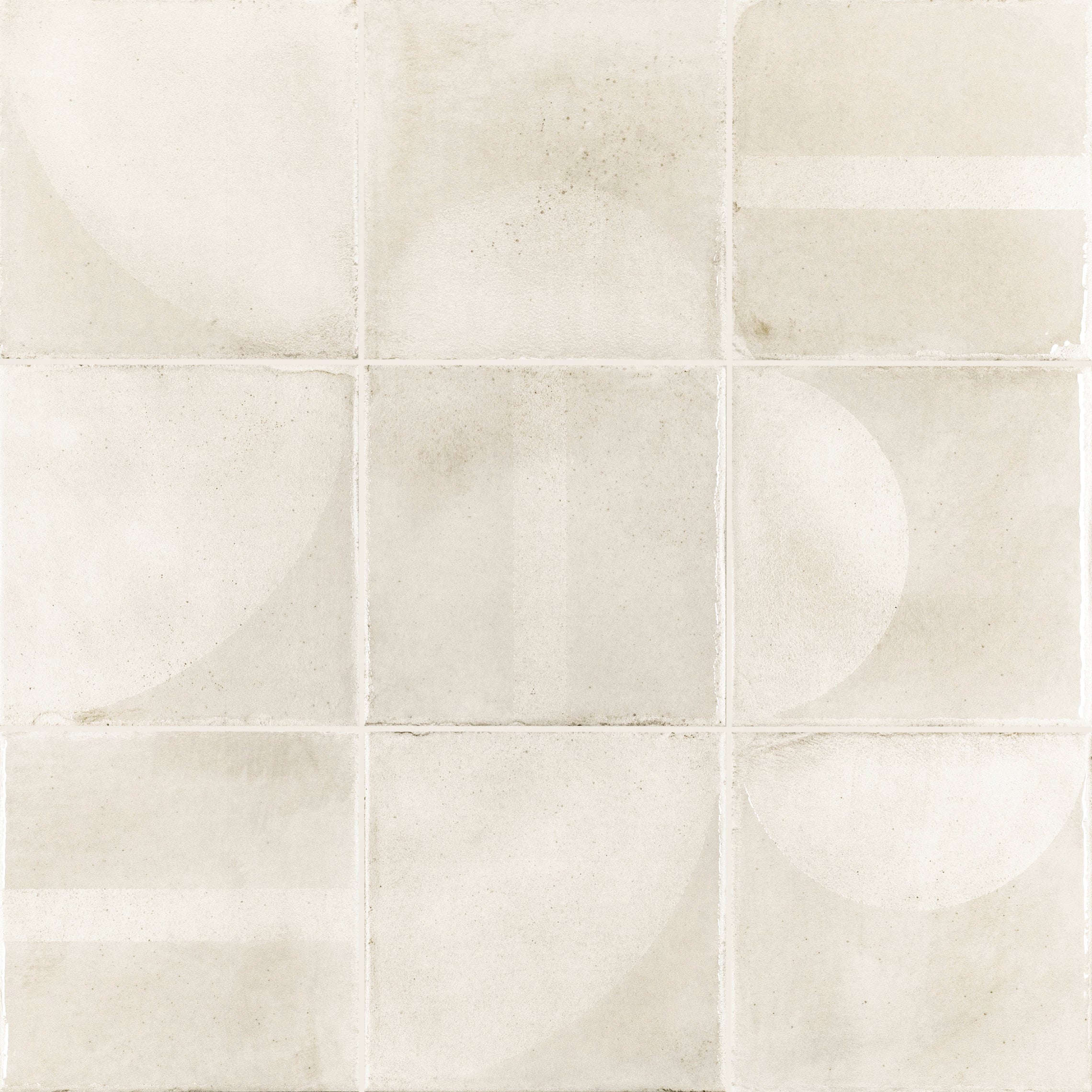 Silhouettes Gloss Porcelain Tile in white with geometric pattern from Small Format Tiles and Artifacts Porcelain Tile collections