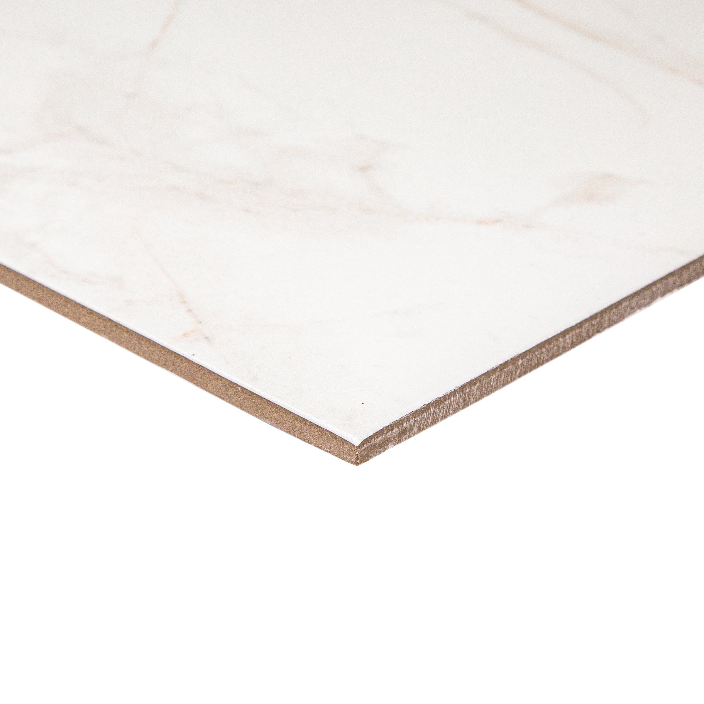 Spider Gold Marble Look Porcelain Tile Sample showing a porcelain tile edge from the Porcelain SAMPLES ONLY collection